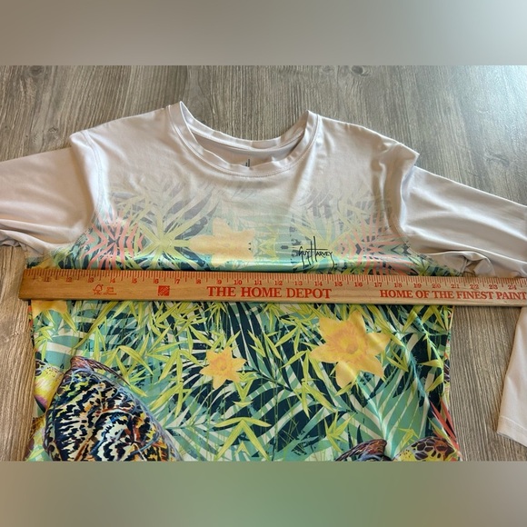 GUY HARVEY Women’s Turtles Meadow Tech Fishing Shirt Long Sleeve UPF 30 Size XL. - Picture 7 of 9